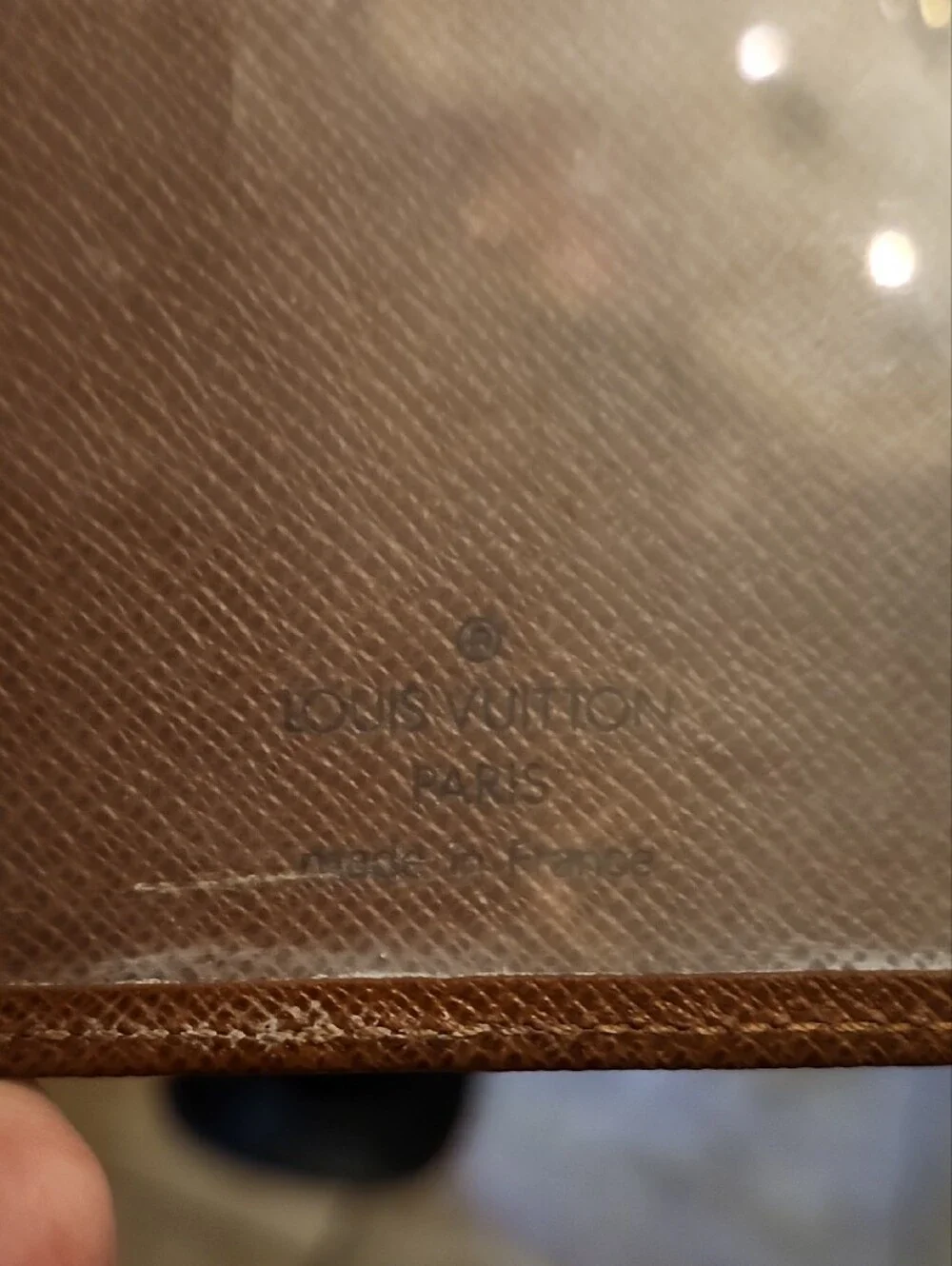 Louis Vuitton Brown Textured Leather Passport Wallet